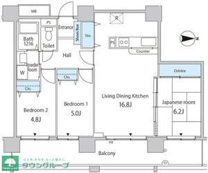 セルリアンホームズ勝どきの物件間取画像